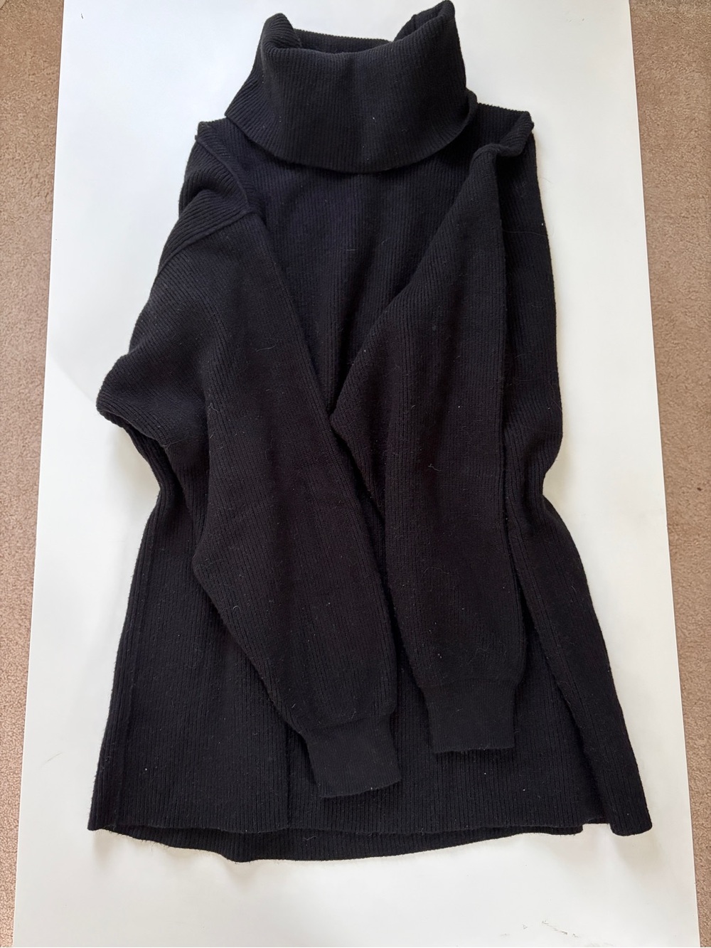 Free People Black Turtleneck Women's Sweater